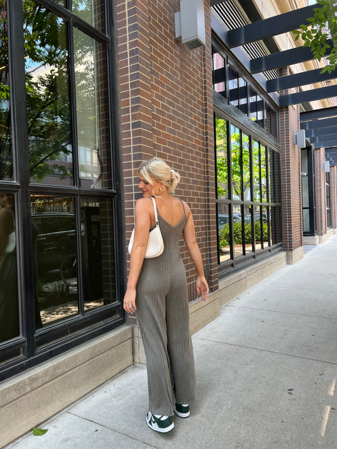 Everyday Ease Ribbed Jumpsuit// Olive *RESTOCKED*